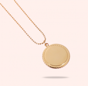 Collier Médaille Ronde Tressée – Gravure