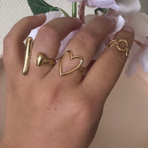 Bague Minimaliste Dorée – Acier Inoxydable Ajustable