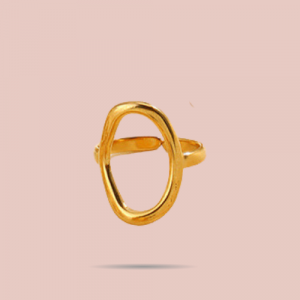 Bague Cercle Ouvert Doré – Acier Inoxydable Ajustable