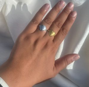 Bague Liora – Cœur Personnalisé
