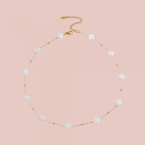 Collier Trèfles Nacre – Acier Inoxydable