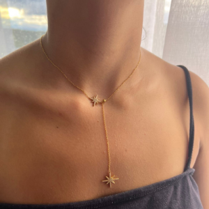 Collier Étoile Polaire – Doré Zirconium