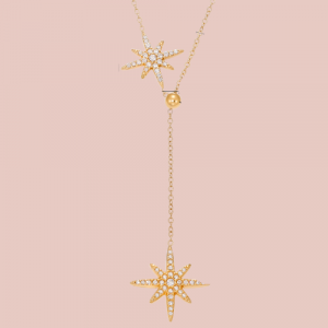 Collier Étoile Polaire – Doré Zirconium