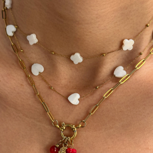 Collier Trèfles Nacre – Acier Inoxydable