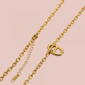 Collier Chaîne Dorée Fermoir marine