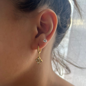 Boucles d’Oreilles Florales Dorées – Élégance et Lumière